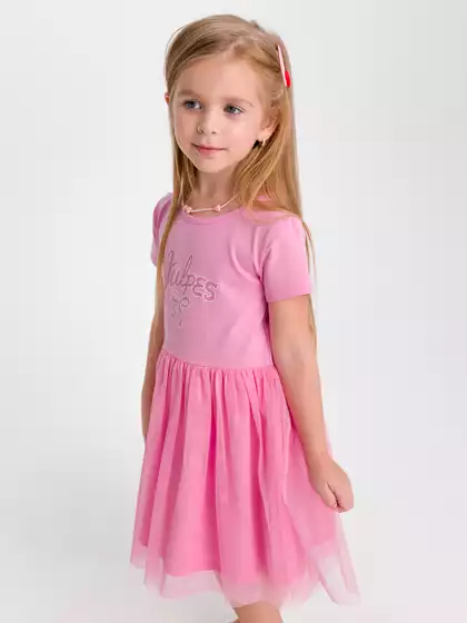 Трикотажное платье с юбкой из сетки Vulpes