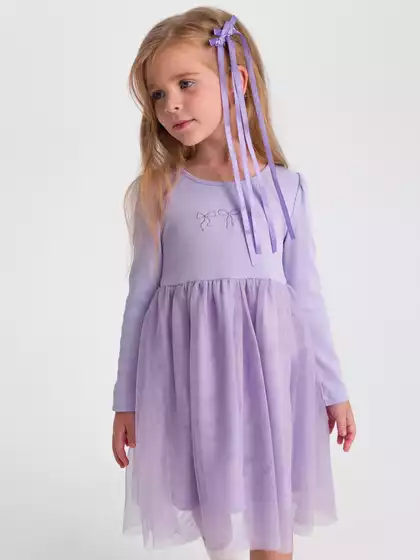 Трикотажное платье с юбкой из сетки Vulpes