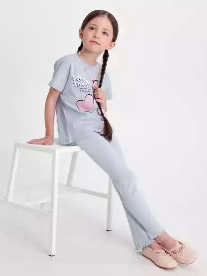 Расклешённые леггинсы в рубчик Vulpes