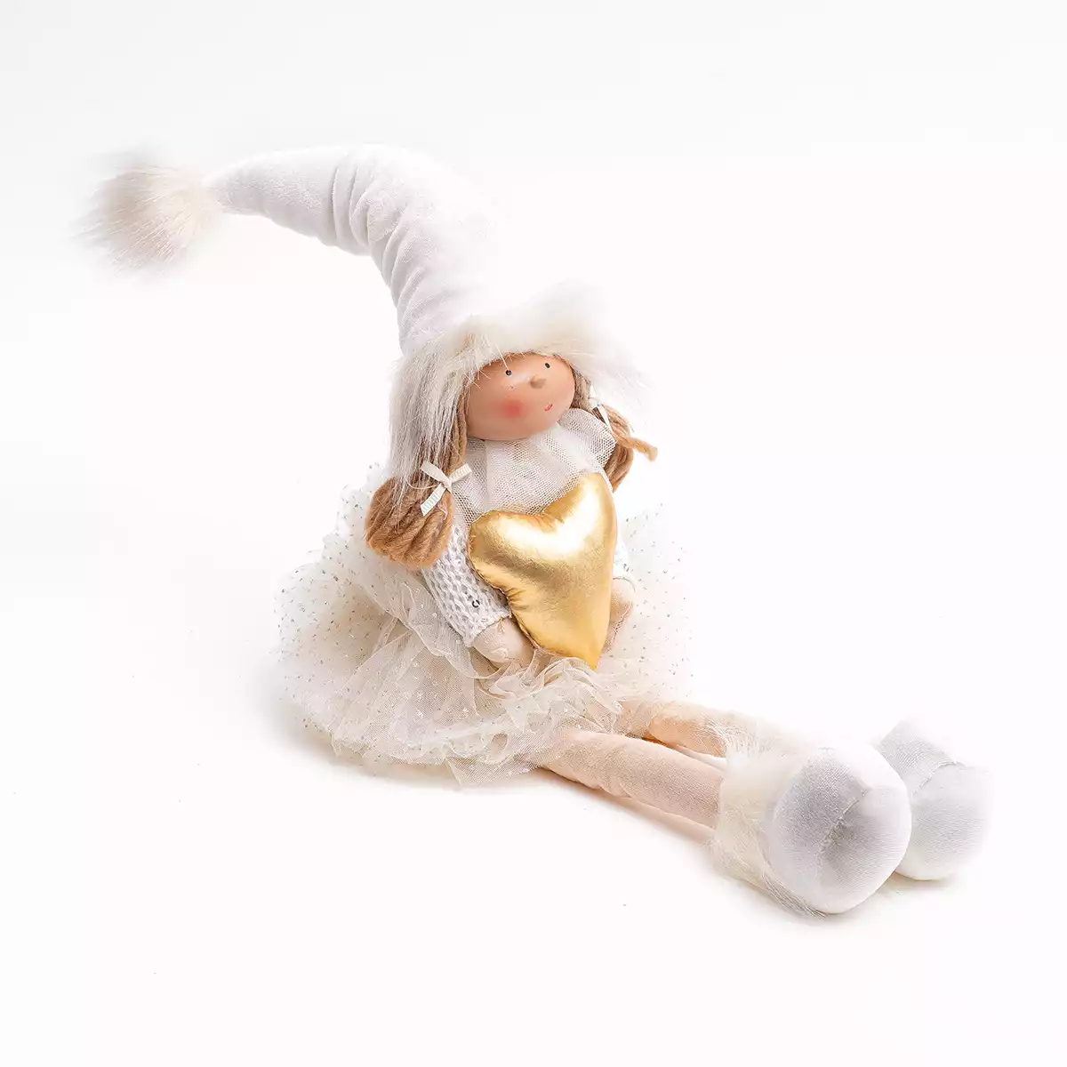 Новогодняя фигура 54 см девочка с сердцем AT174240027B-9