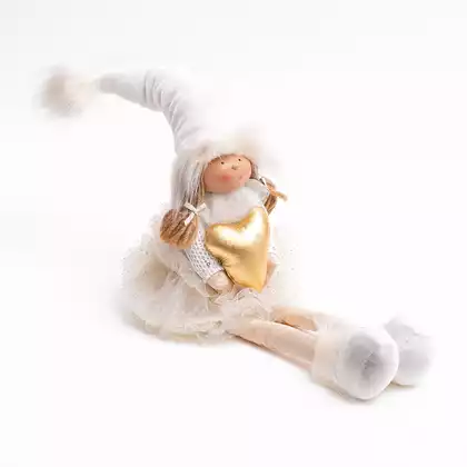 Новогодняя фигура 54 см девочка с сердцем AT174240027B-9