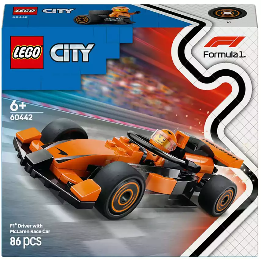 Конструктор Пилот F1 на болиде McLaren LEGO CITY, 86 дет.