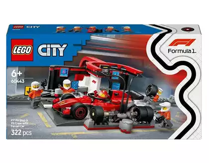 Конструктор Пит-стоп F1 и команда болида Ferrari LEGO CITY, 322 дет.