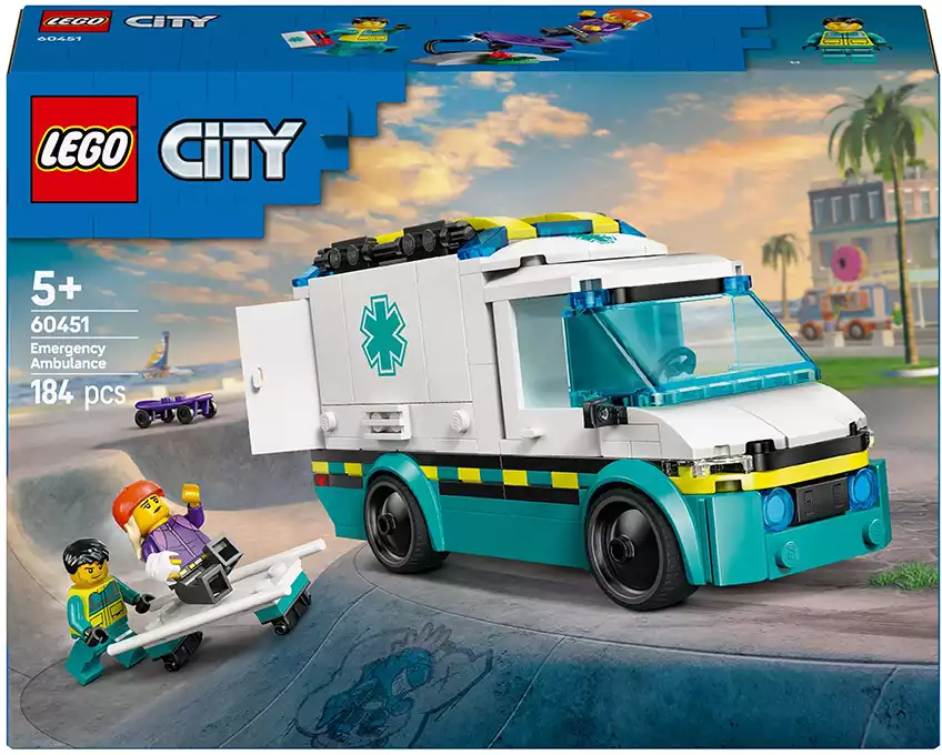 Конструктор Скорая помощь LEGO CITY, 184 дет.