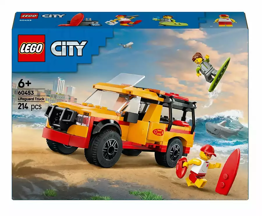 Конструктор Пляжный спасательный грузовик для спасателейLEGO CITY, 214 дет.