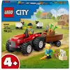 Конструктор Красный фермерский трактор с прицепом и овцами LEGO CITY, 116 дет.