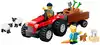 Конструктор Красный фермерский трактор с прицепом и овцами LEGO CITY, 116 дет.