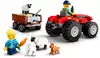 Конструктор Красный фермерский трактор с прицепом и овцами LEGO CITY, 116 дет.