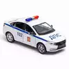 Модель машины 1:24 (18см) LADA Vesta Полиция свет, звук, инерция FY2438P-6D