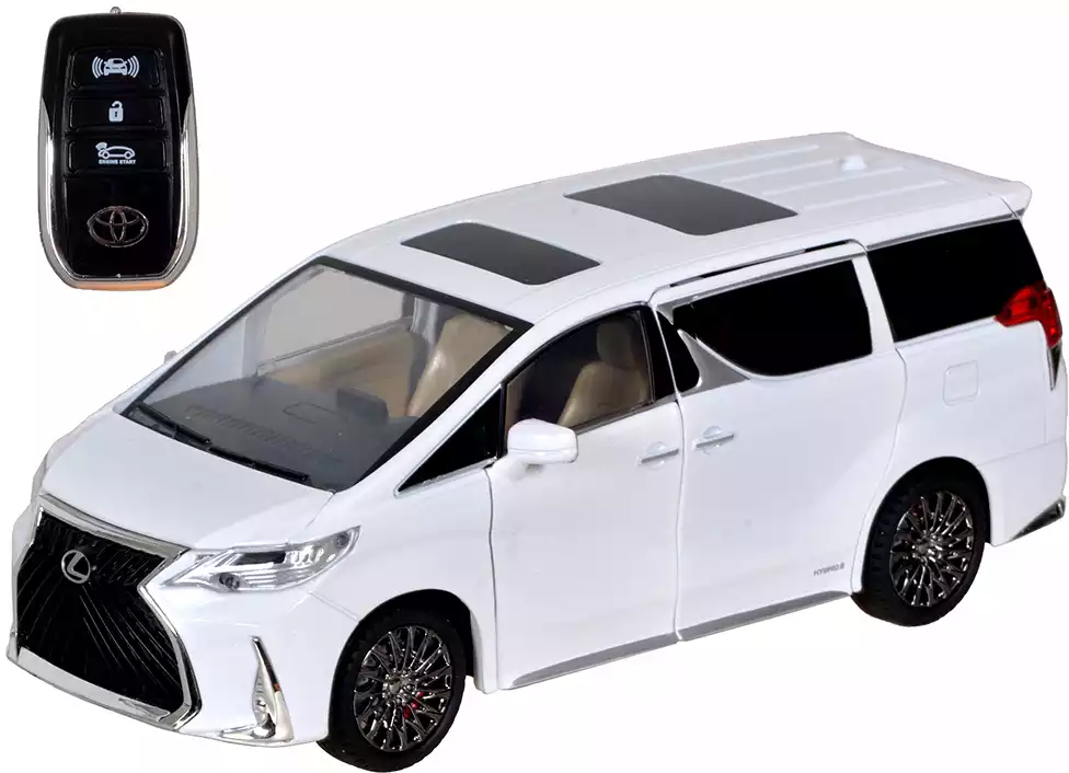 Модель машины 1:24 (21см) LEXUS LM300H с брелком свет, звук, инерция H09111C