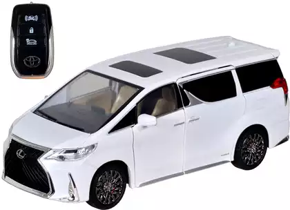 Модель машины 1:24 (21см) LEXUS LM300H с брелком свет, звук, инерция H09111C