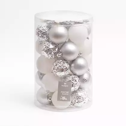 Набор шаров 30 шт 6 см золото с игрушками M306B01-JG