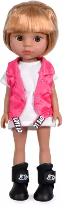 Кукла A925B в розовой жилетке