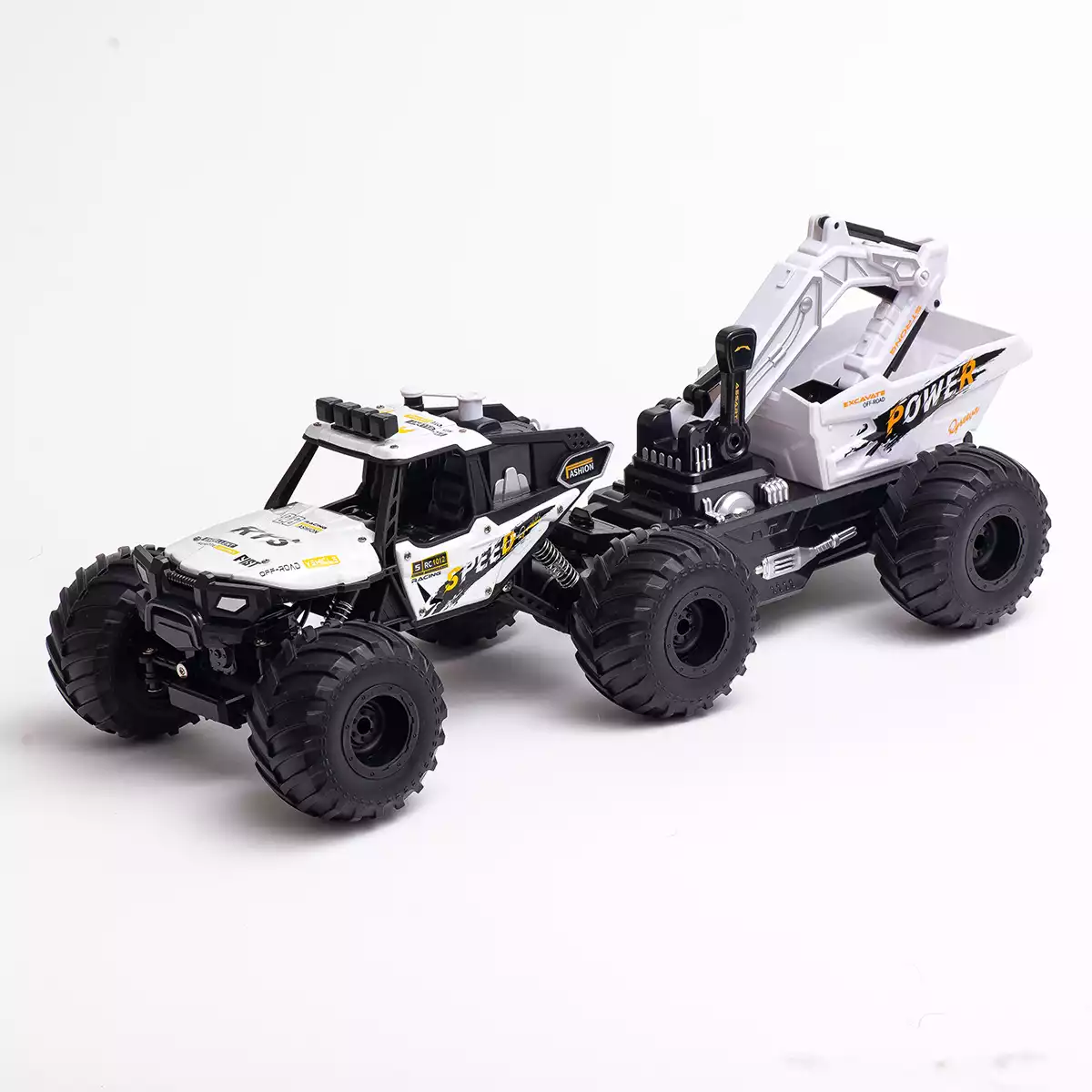 Машина р/у 1:14 Монстр с прицепом +акб