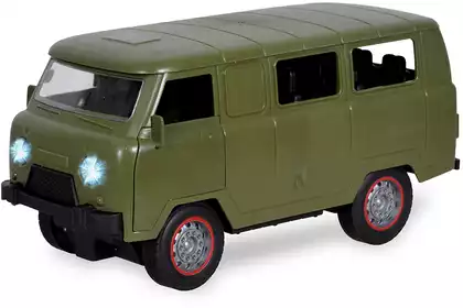 Машина р/у 1:18 UAZ militari green (открываются двери) +акб