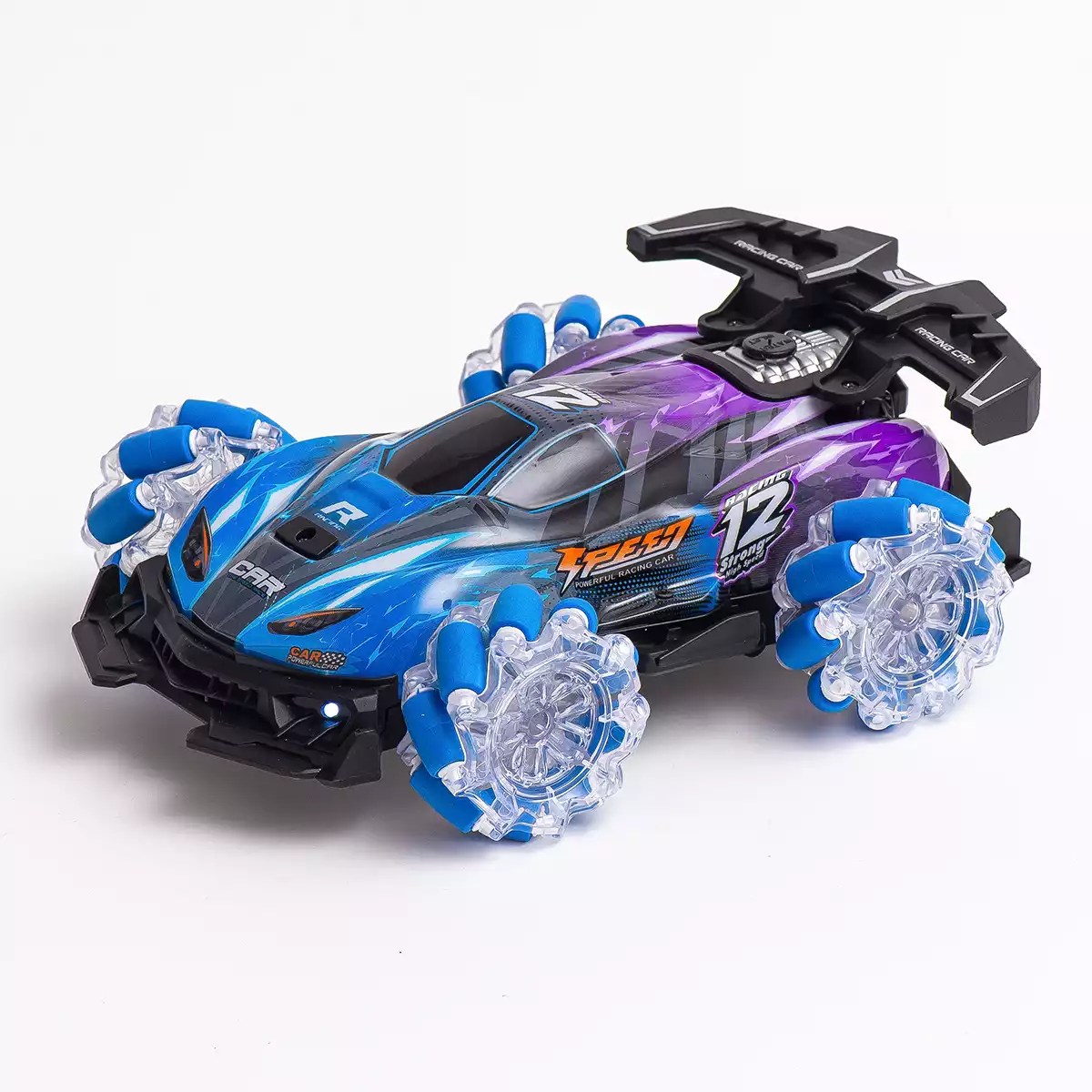 Машина р/у Хромированая с паром (движение боком) +акб