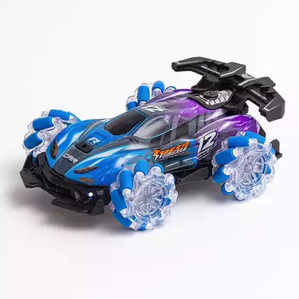 Машина р/у Хромированая с паром (движение боком) +акб