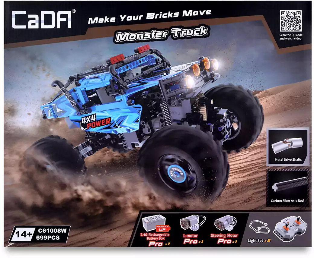 Конструктор р/у Монстр (699 деталей) +акб