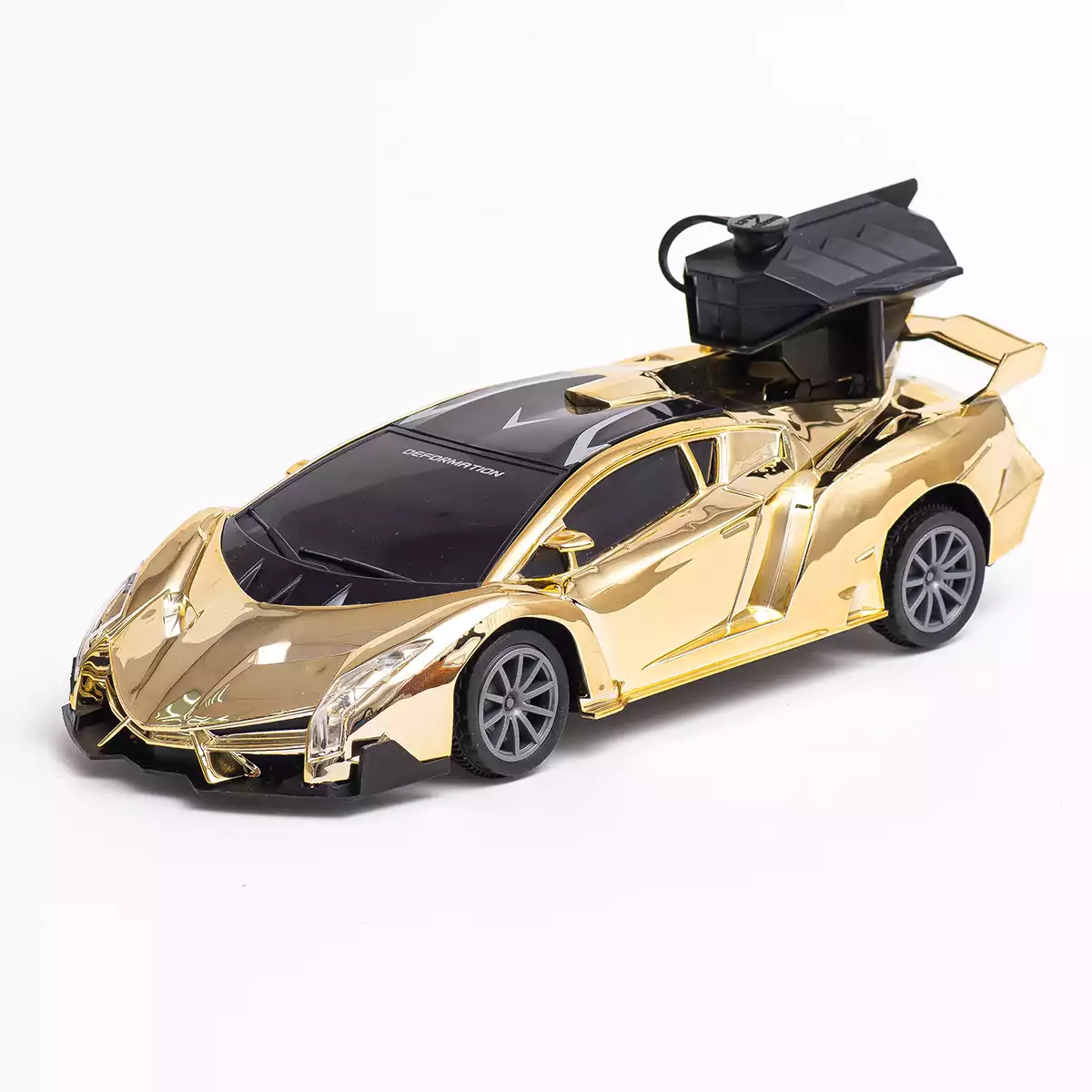 Машина р/у 1:18 Золотистая (выпускает пар) +акб