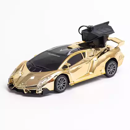 Машина р/у 1:18 Золотистая (выпускает пар) +акб