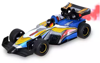 Машина р/у Формула 1 светящийся кузов (выпускает пар) +акб