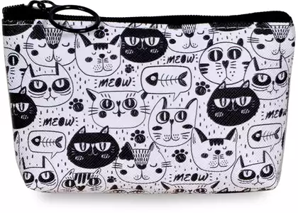 Кошелек Черно-белое котэ 058D-6430D