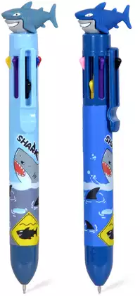 Ручка шариковая 8 цветов 0,7мм Акула 058D-6447D