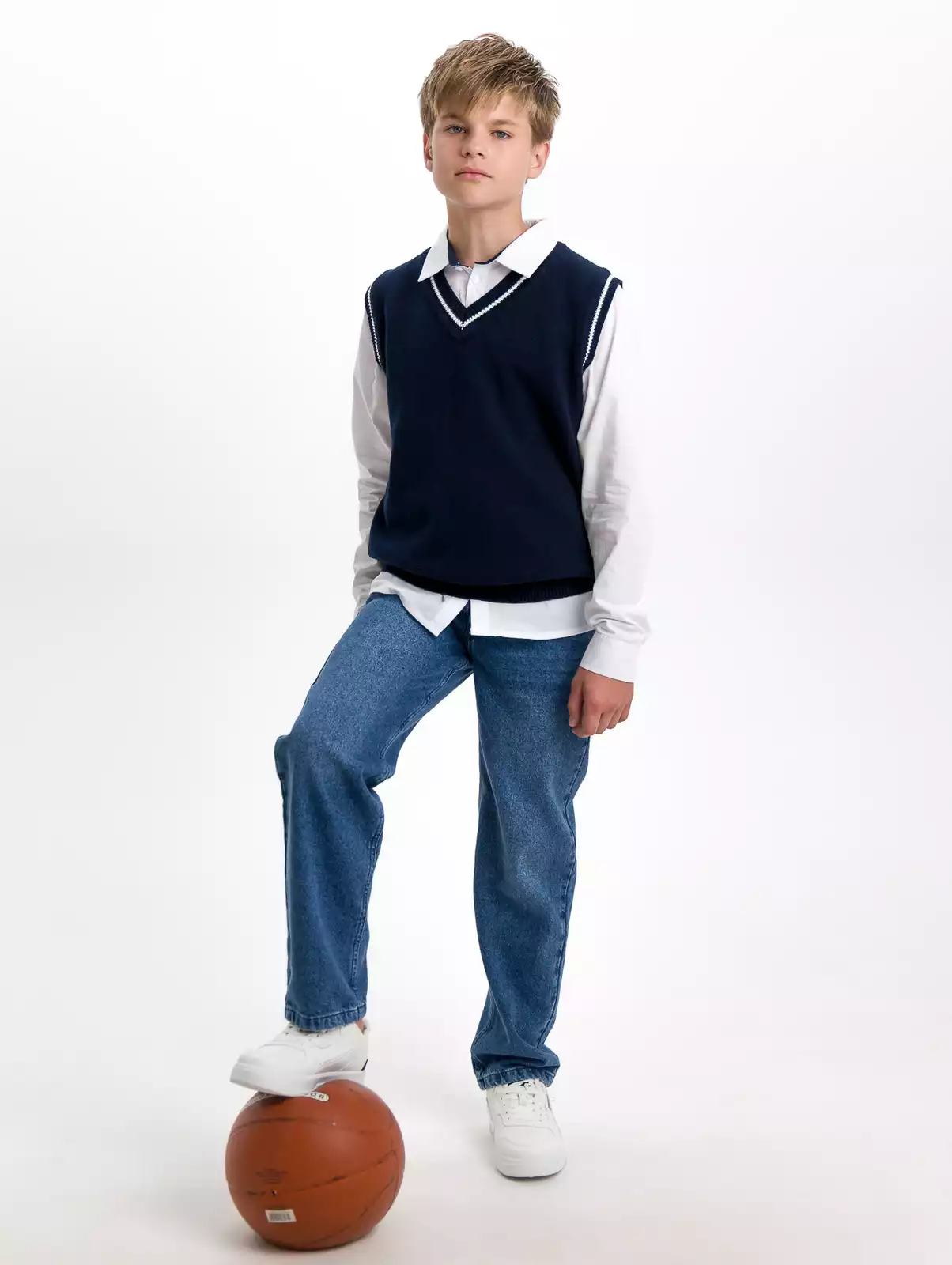 Вязаный школьный жилет Vulpes