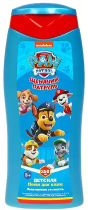 Пена детская д/ванн Щенячий патруль меняет цвет, леденц свежесть 250мл 112357-SCH Заботливая мама