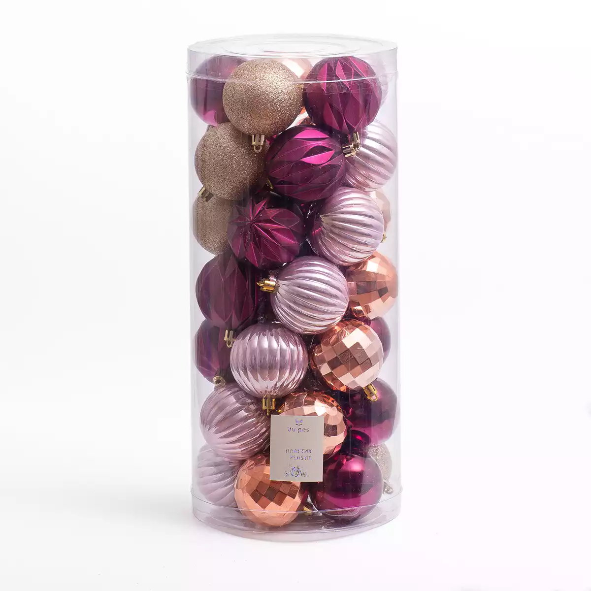 Набор шаров 35 шт 6 см фиолетовый,золото 058D-6655D