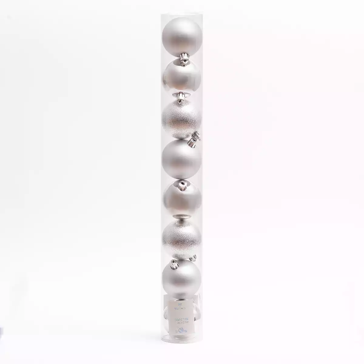 Набор шаров 6 см 8 шт серебро SY24DGZ-343