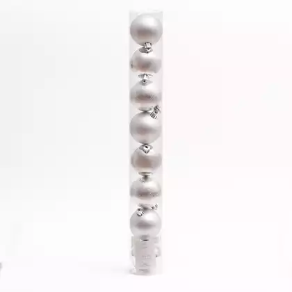 Набор шаров 6 см 8 шт серебро SY24DGZ-343