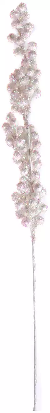 Новогоднее украшение ветка 79 см белая 058D-6576D