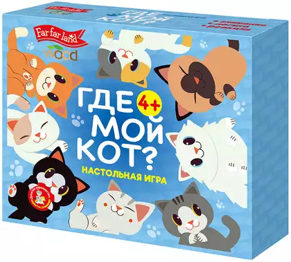 Игра деревянная Где мой кот? 05681 Десятое королевство