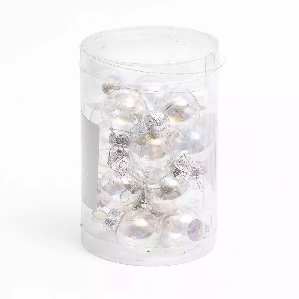 Набор стеклянных шаров 2,5 см 24 шт перламутровый 058D-6592D