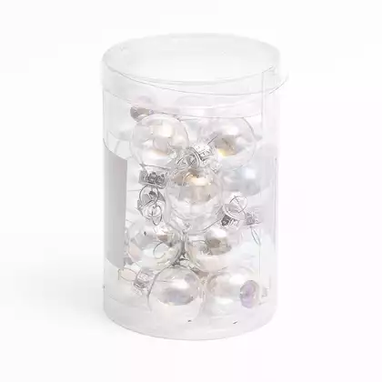 Набор стеклянных шаров 2,5 см 24 шт перламутровый 058D-6592D