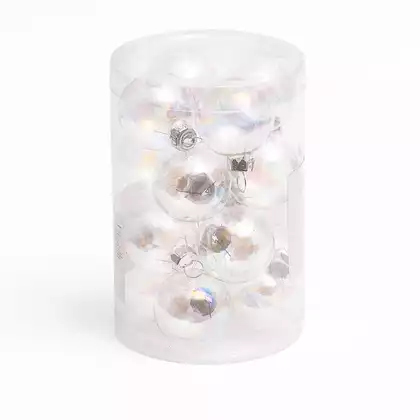 Набор стеклянных шаров 3,5 см 16 шт перламутровый 058D-6593D