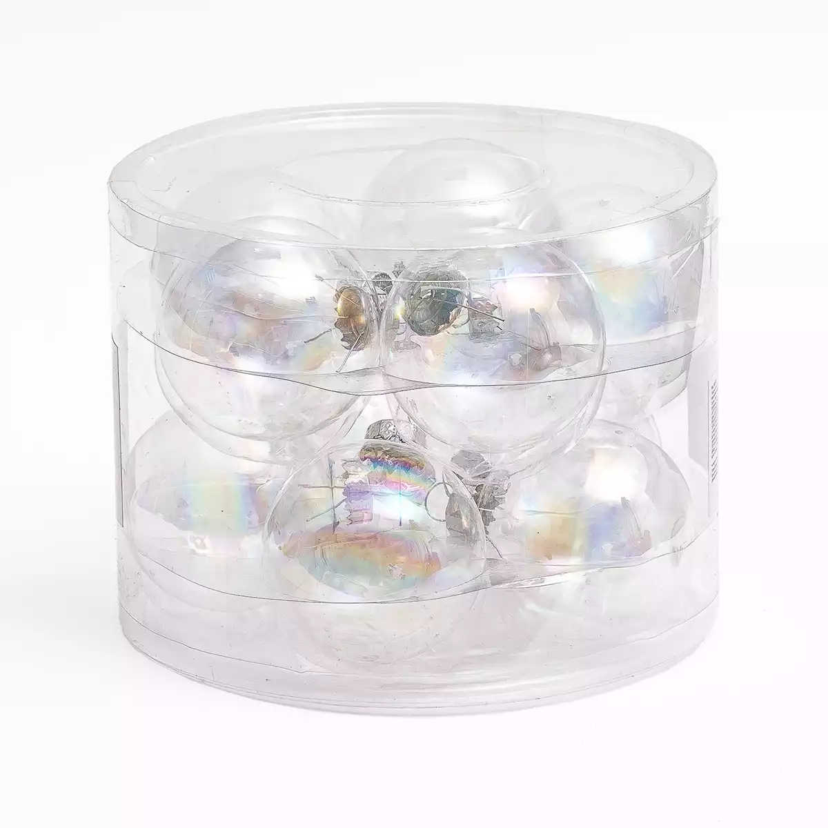 Набор стеклянных шаров 6 см 10 шт перламутровый 058D-6594D