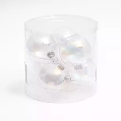 Набор стеклянных шаров 8 см 6 шт перламутровый 058D-6595D