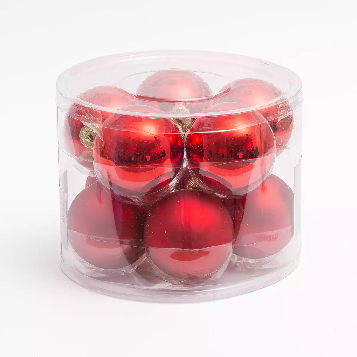 Набор стеклянных шаров 6 см 10 шт красный 058D-6600D