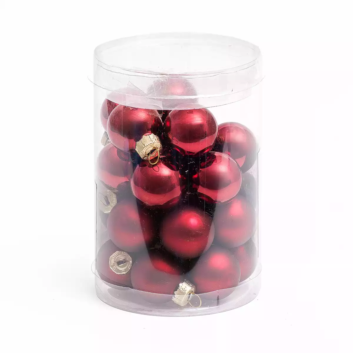 Набор стеклянных шаров 2,5 см 24 шт брдовый 058D-6604D