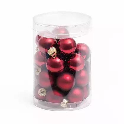 Набор стеклянных шаров 2,5 см 24 шт брдовый 058D-6604D