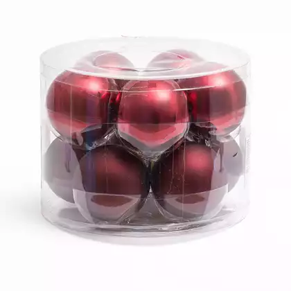 Набор стеклянных шаров 6 см 10 шт бордовый 058D-6606D