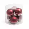 Набор стеклянных шаров 8 см 6 шт бордовый 058D-6607D