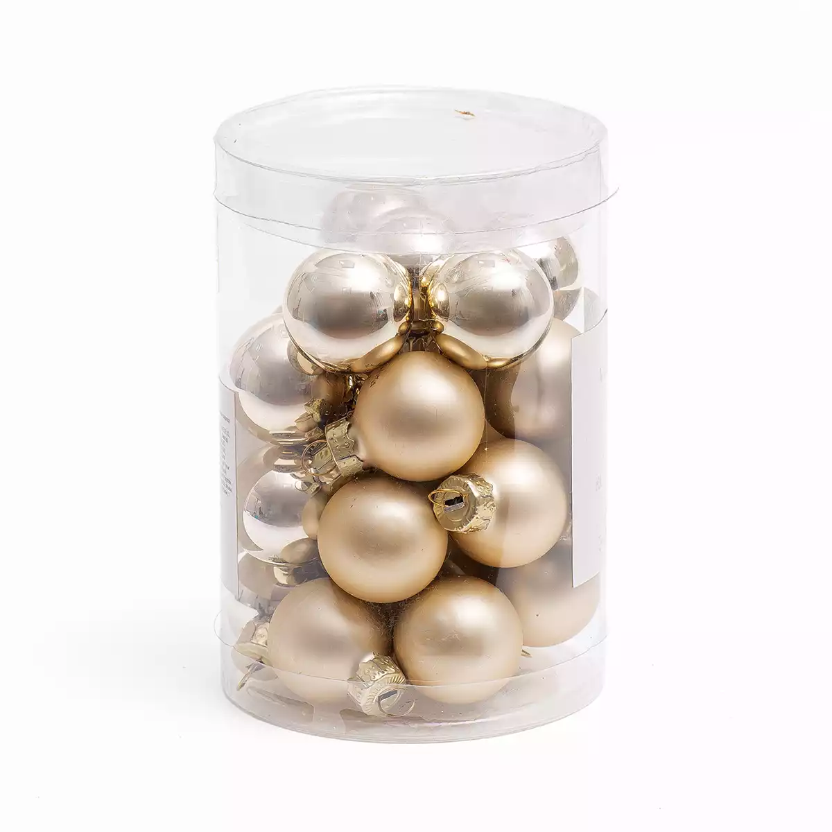 Набор стеклянных шаров 2,5 см 24 шт золото 058D-6610D