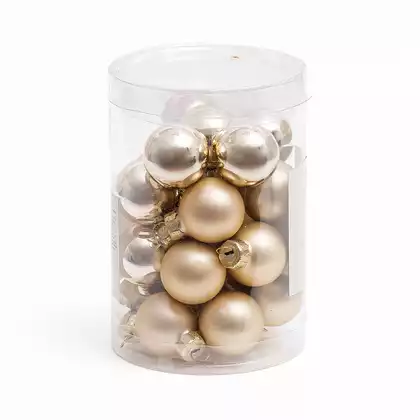 Набор стеклянных шаров 2,5 см 24 шт золото 058D-6610D