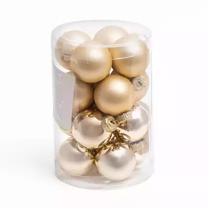 Набор стеклянных шаров 3,5 см 16 шт золото 058D-6611D