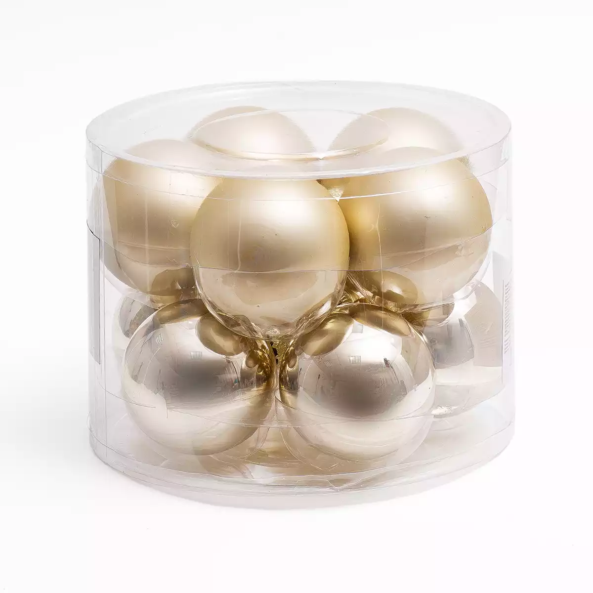 Набор стеклянных шаров 6 см 10 шт золото 058D-6612D