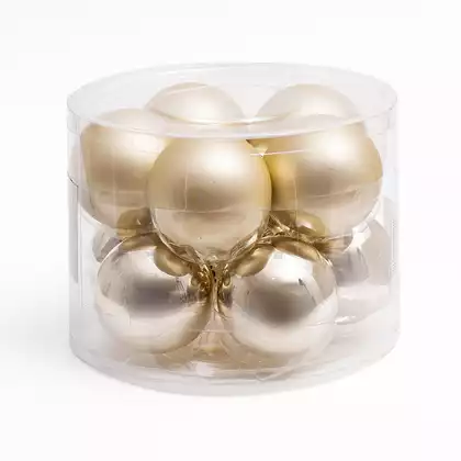 Набор стеклянных шаров 6 см 10 шт золото 058D-6612D