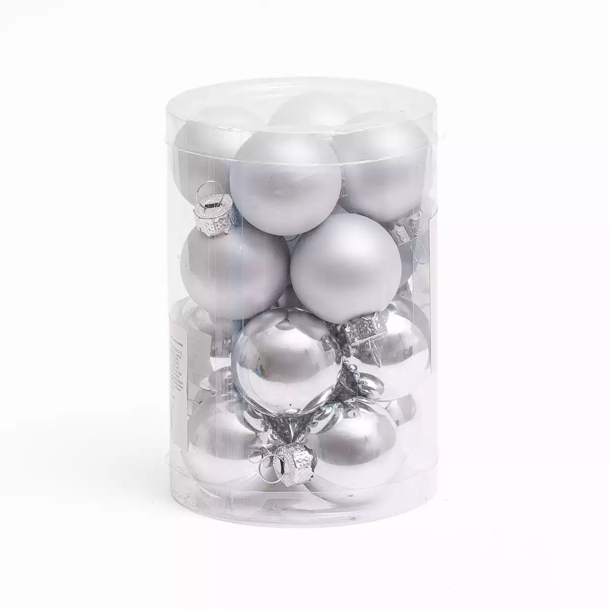 Набор стеклянных шаров 3,5 см 16 шт серебро 058D-6617D